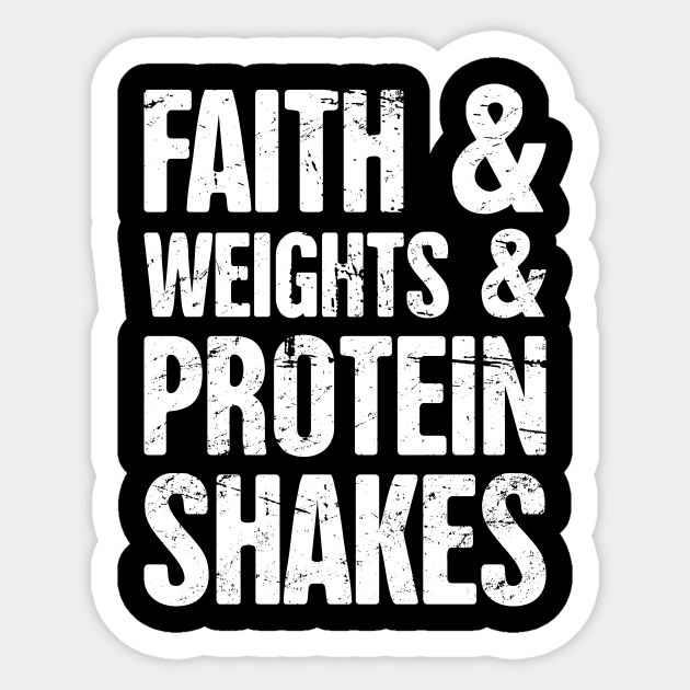 Protein - Gift For Christian Workout Gym Fans Sticker by MeatMan